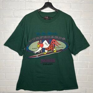Vintage Foghorn Leghorn Surf Looney Tunes  Surfboard Shirt Size XL Warner Bros
